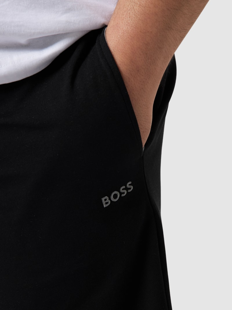 PLUS SIZE Sweatshorts mit Logo-Stitching in schwarz