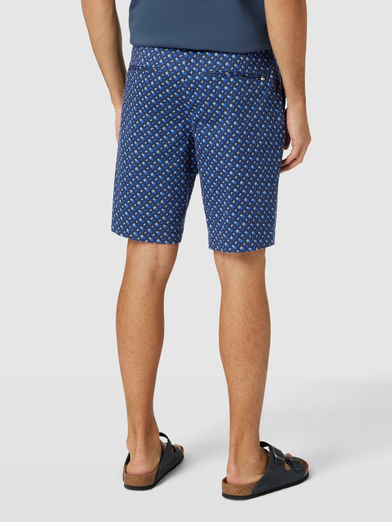 Bermuda mit Allover-Muster Modell 'Slice' in blau