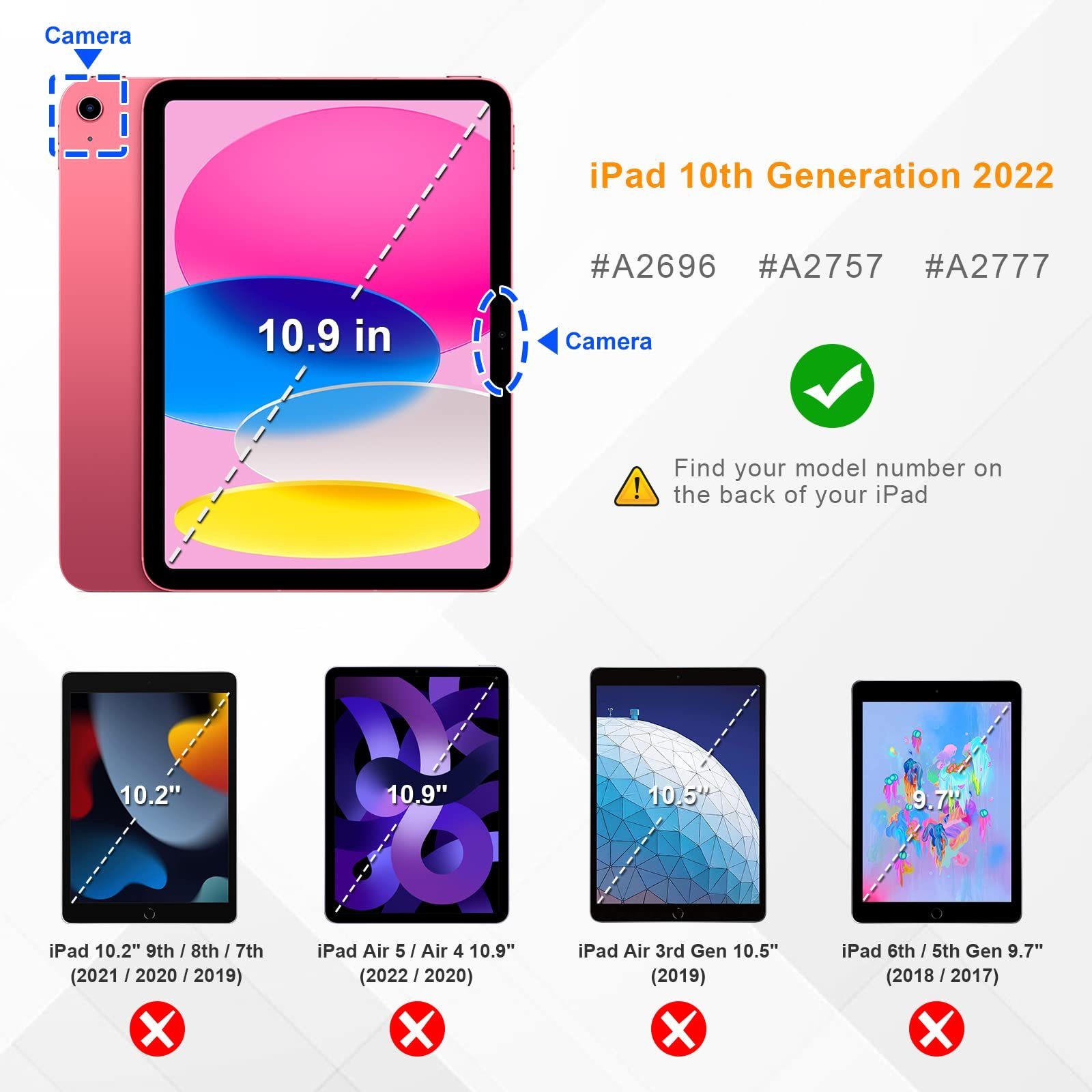 Fintie Tablet-Hülle Tastatur Hülle für iPad 10. Gen 2022 (10.9 Zoll), mit TPU Rückschale, Pencil Halter und magnetisch Abnehmbarer Tastatur mit QWERTZ Layout