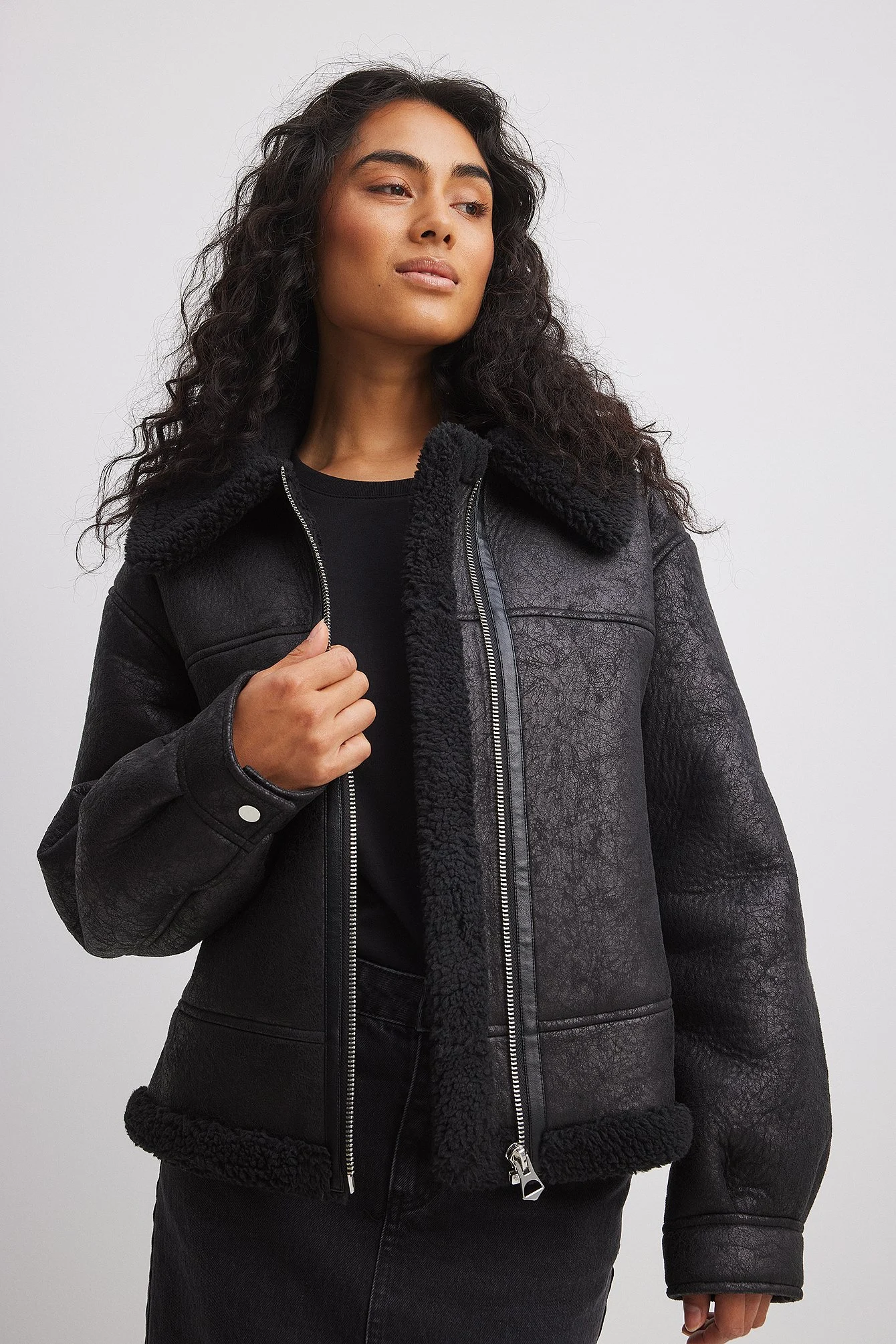 Bonded Jacke im Vintage-Look