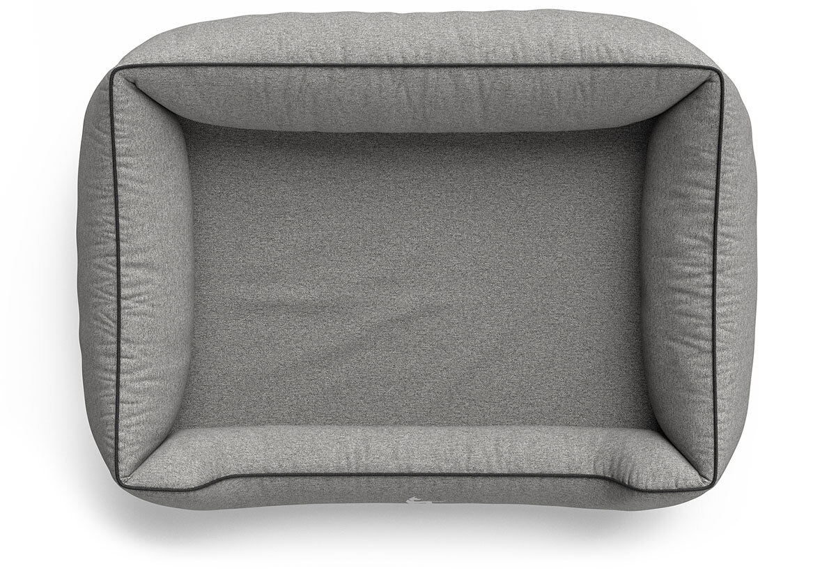 Knuffelwuff Hundebetten Knuffelwuff Orthopädisches Hundebett Amelie aus Velours mit Handwebcharakter grau XXXL