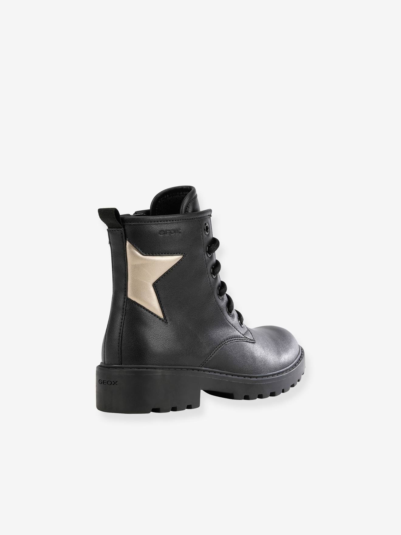 Boots à lacets enfant J Casey Fille GEOX® noir