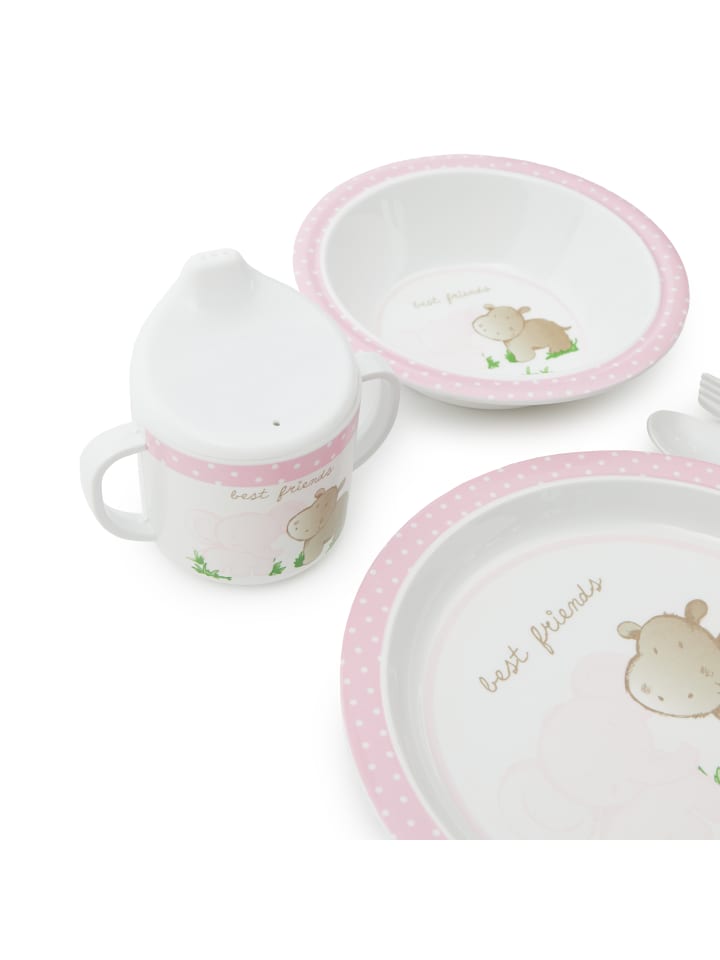 Bieco Spielwaren Geschirrset mit Tiermotiv 5 tlg. in Rosa günstig kaufen onesize