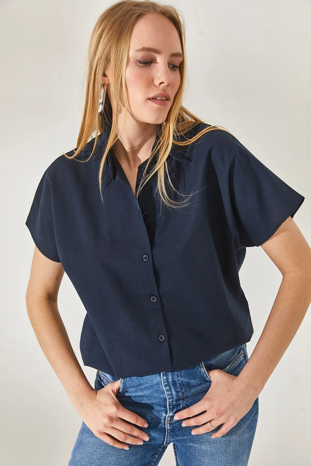 Olalook  Hemd - Dunkelblau - Oversized