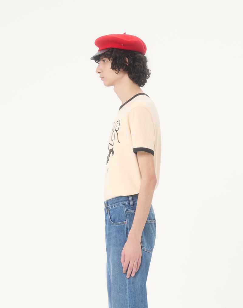 Valentino bomulds-T-shirt med panterprint
