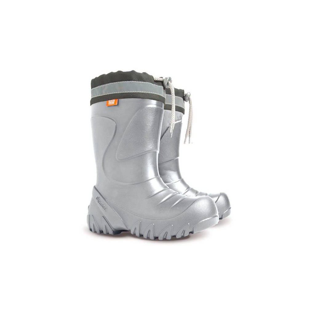 Demar Mammut Silber mit Wollinnensocke Gummistiefel
