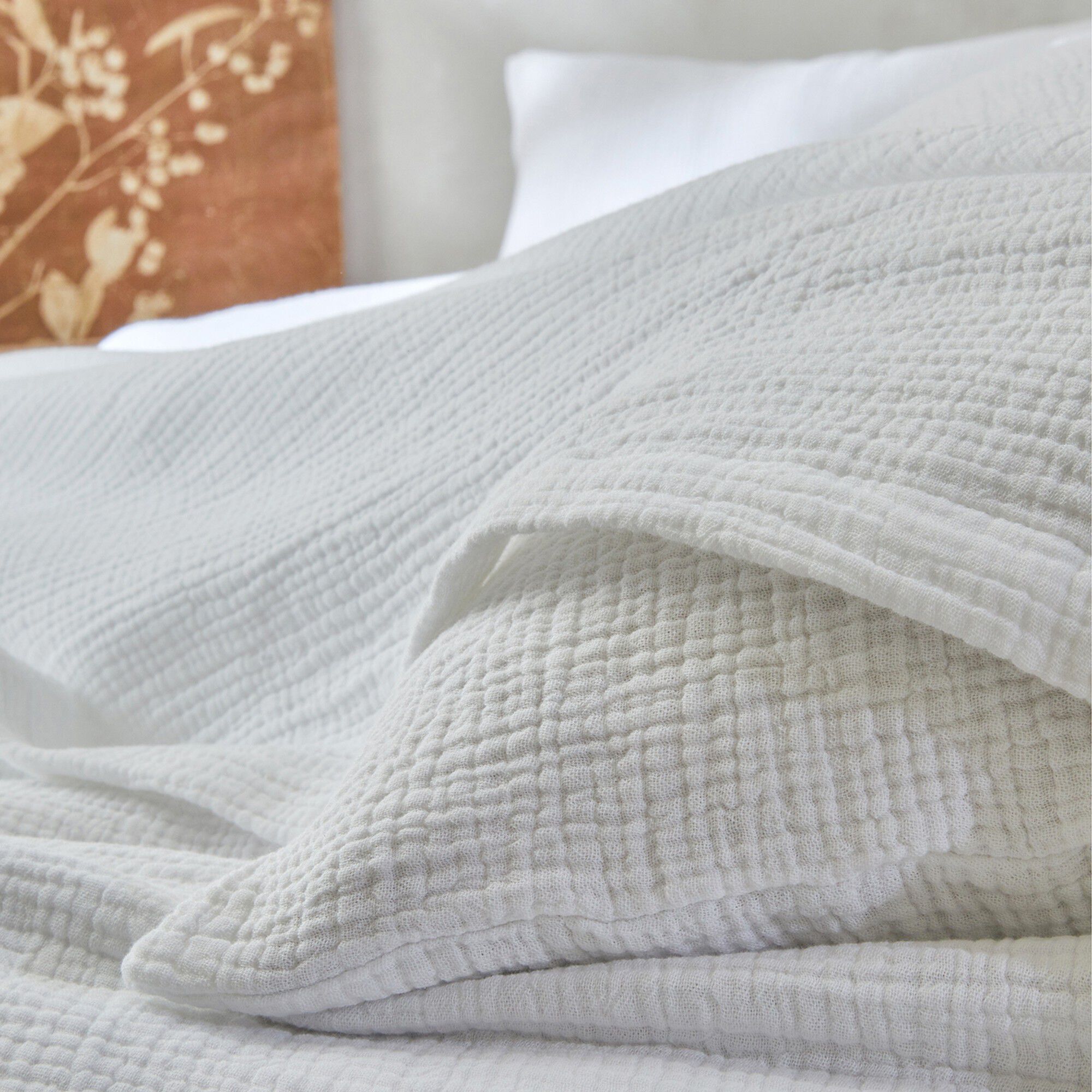 Linge de lit uni en triple gaze de coton