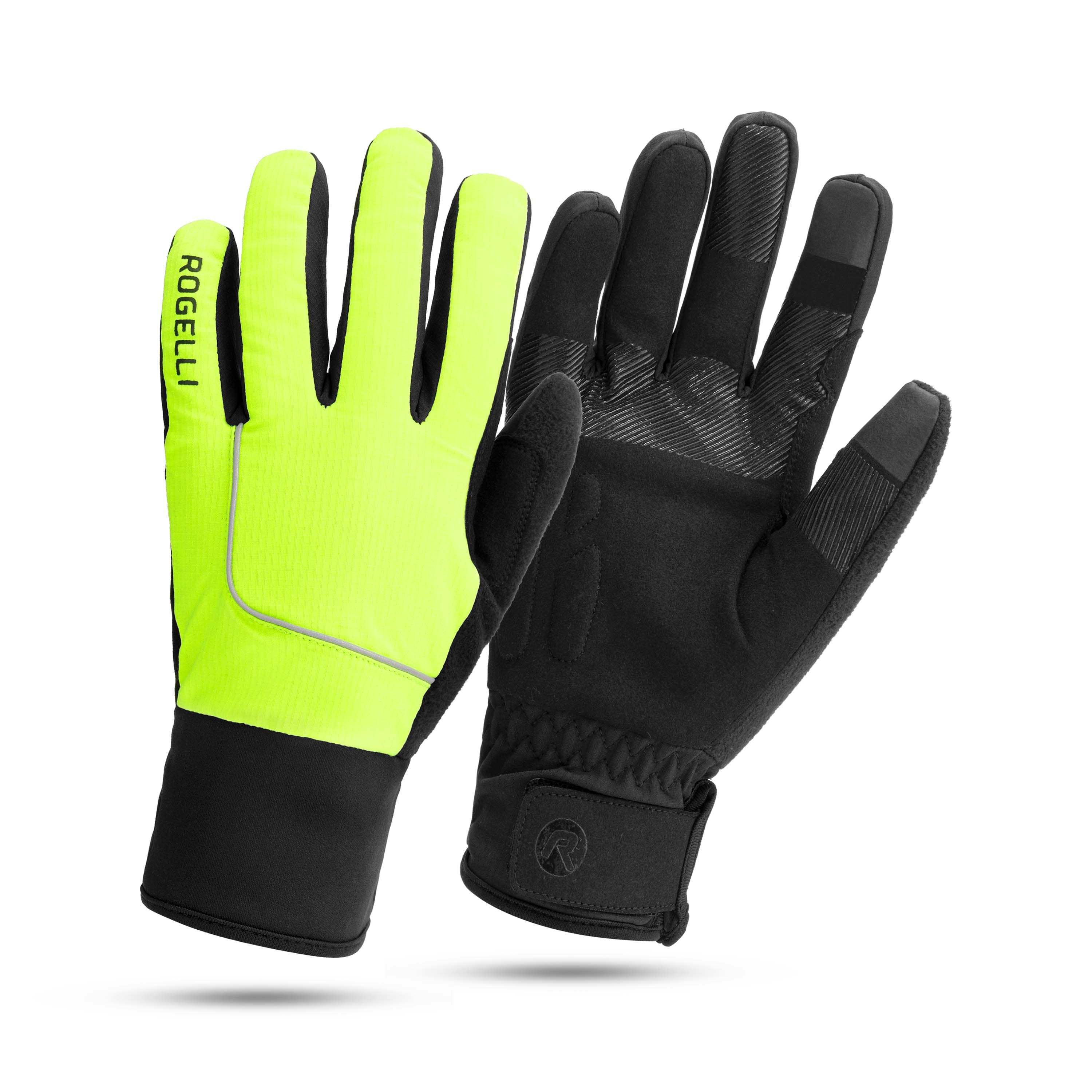 Rogelli Essential Fluor Herren Winter-Fahrradhandschuhe
