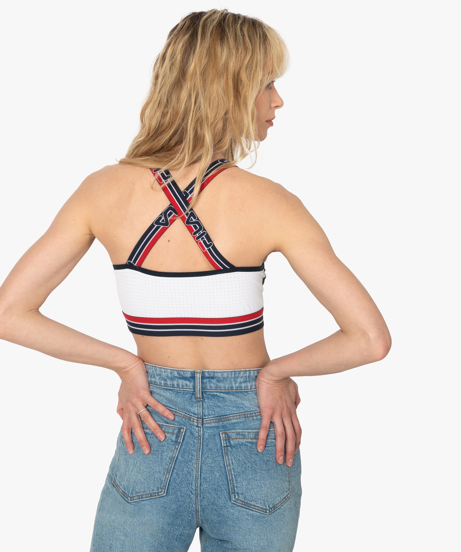 Brassière femme avec bretelles croisées dans le dos - Fila bleu | GEMO