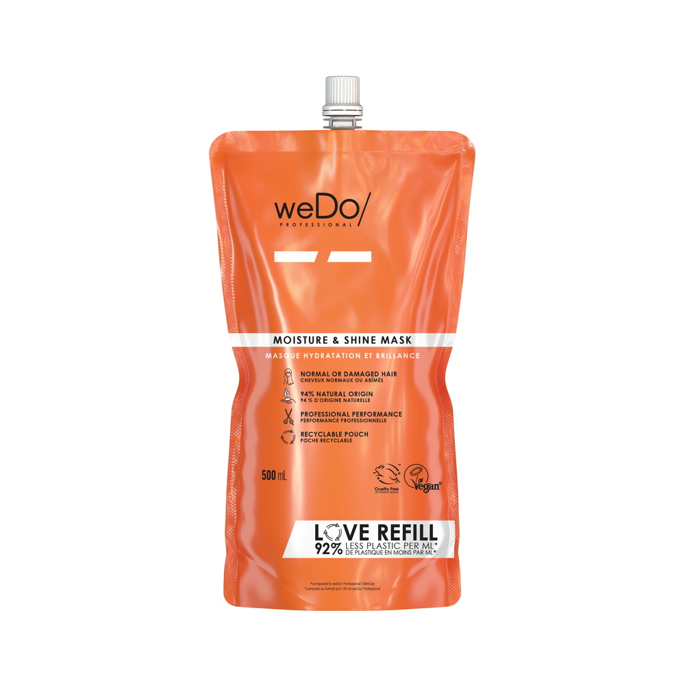 wedo Masque cheveux Vegan Hydratation et Brillance recharge cheveux normaux abîmés Masque vegan sans silicone pour cheveuxnormaux secs colorés ou non