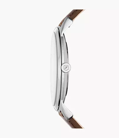 Fossil Herrenuhr The Minimalist Leder Braun