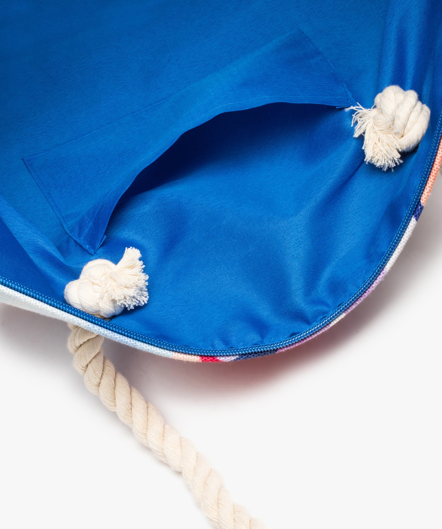 Sac de plage à motif feuillage avec pochette zippée amovible multicolore | GEMO