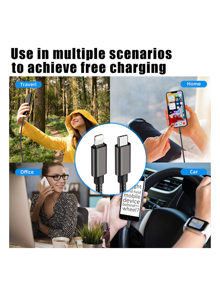 SmartCase USB-C-Lightning-Kabel in Schwarz - (L)1 m günstig kaufen onesize
