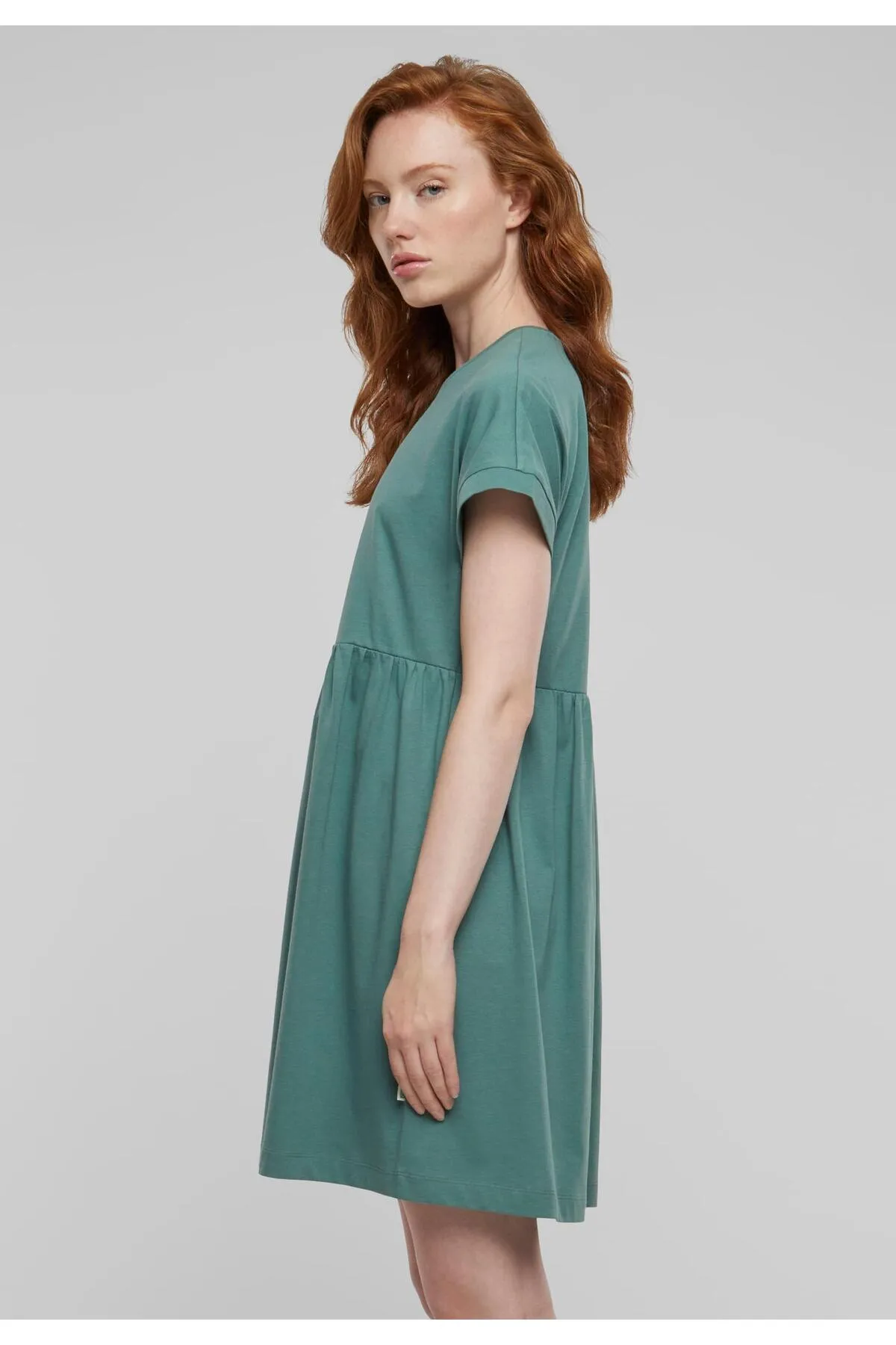 Urban Classics  Damen Ladies Organic Empire Volant T-Shirt-Kleid