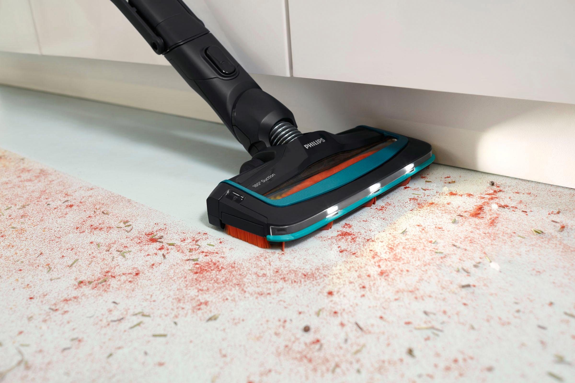 Philips Nass-Trocken-Akkusauger FC6728/01 SpeedPro Aqua, beutellos, mit 50 Minuten Akkulaufzeit, Wischfunktion und 180°-Saugdüse