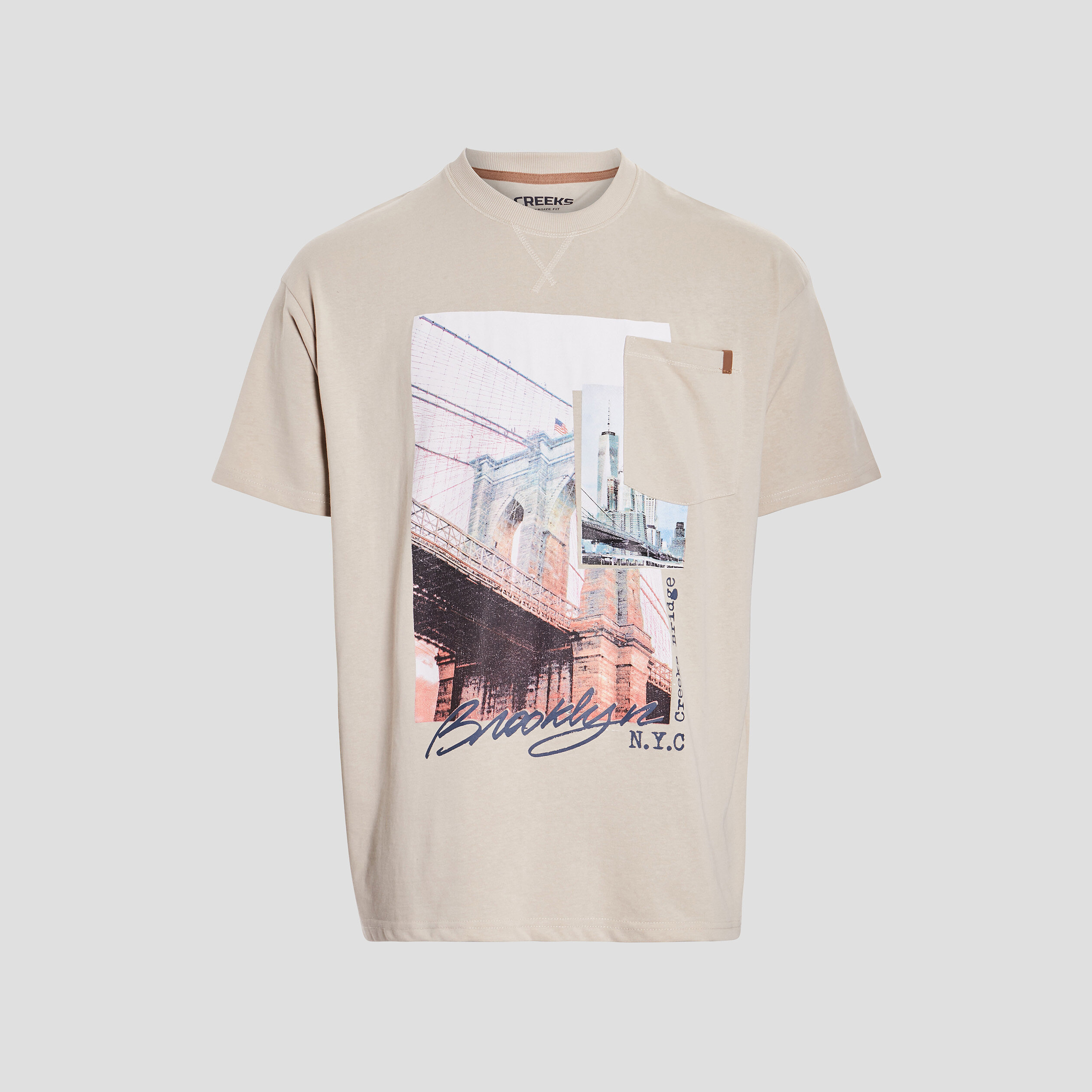 T-shirt manches courtes ivoire homme | La Halle