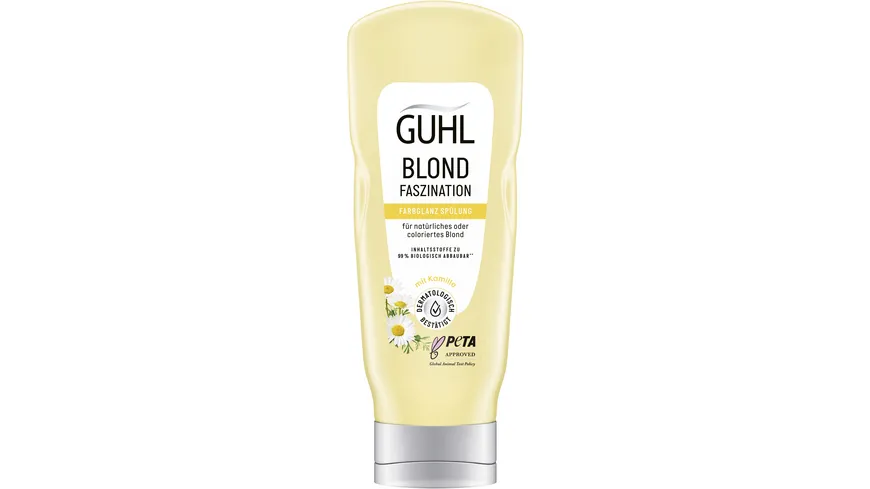 GUHL BLOND FASZINATION Farbglanz Spülung für natürliches oder coloriertes Blond 200ml 200 ml