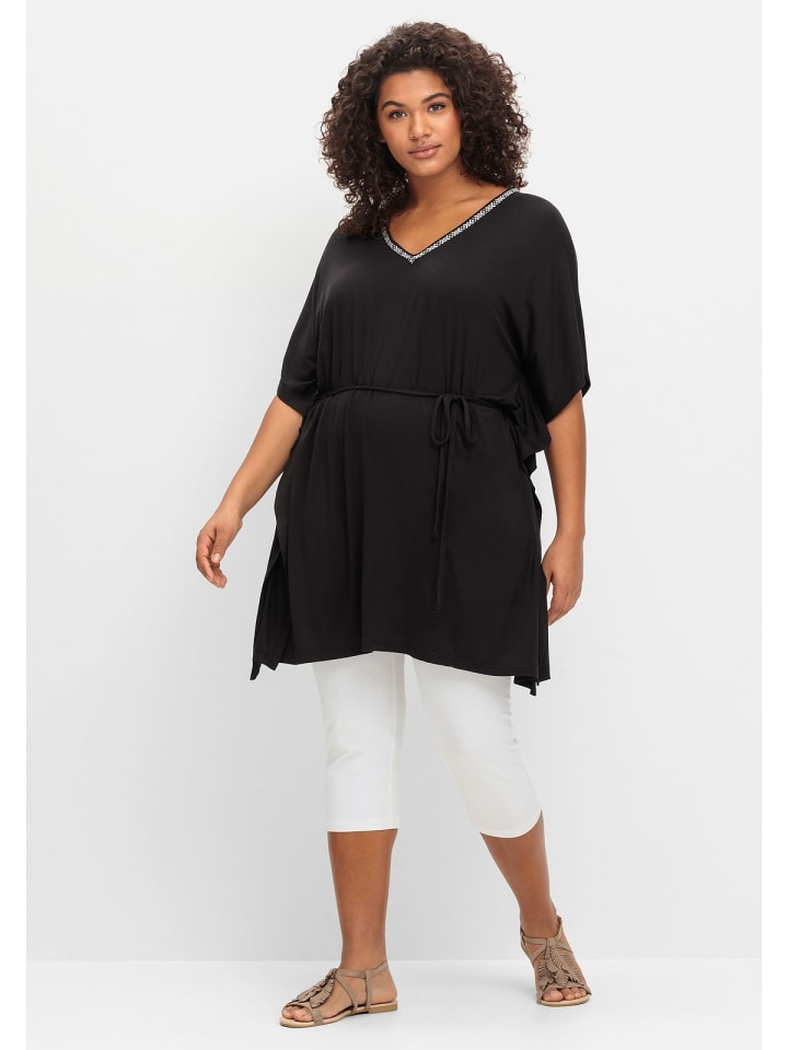 sheego Shirttunika in schwarz günstig kaufen