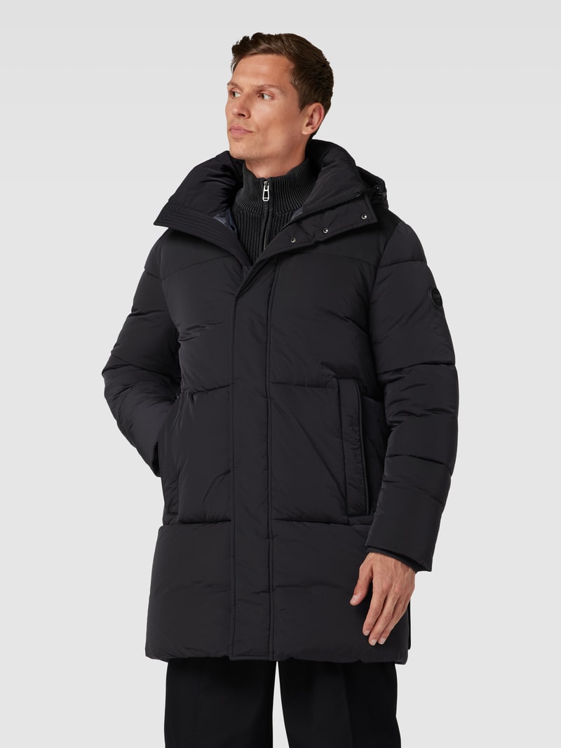 Steppmantel mit Kapuze Modell 'Fabrius' in schwarz