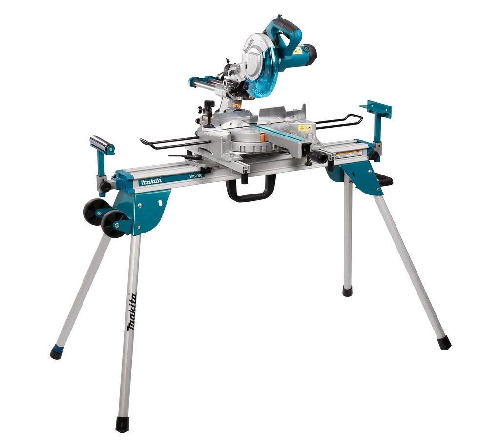Makita LS0815FLNX Teleskopska kutna pila 216 mm 1400 W + stalak DEBWST06