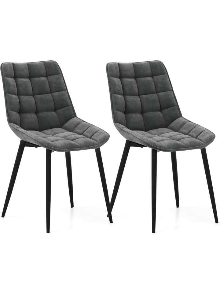 COSTWAY Esszimmerstühle 2er Set in Grau günstig kaufen onesize