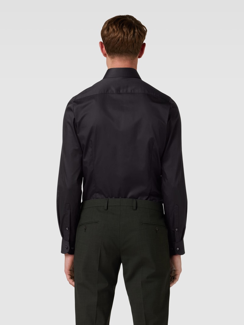 Body Fit Business-Hemd mit Kentkragen Modell 'Modern Kent' in schwarz