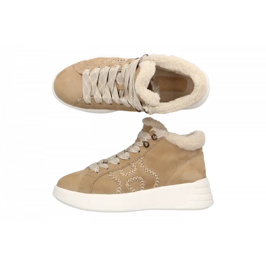 Hogan - Sneaker high REBEL Veloursleder - beige