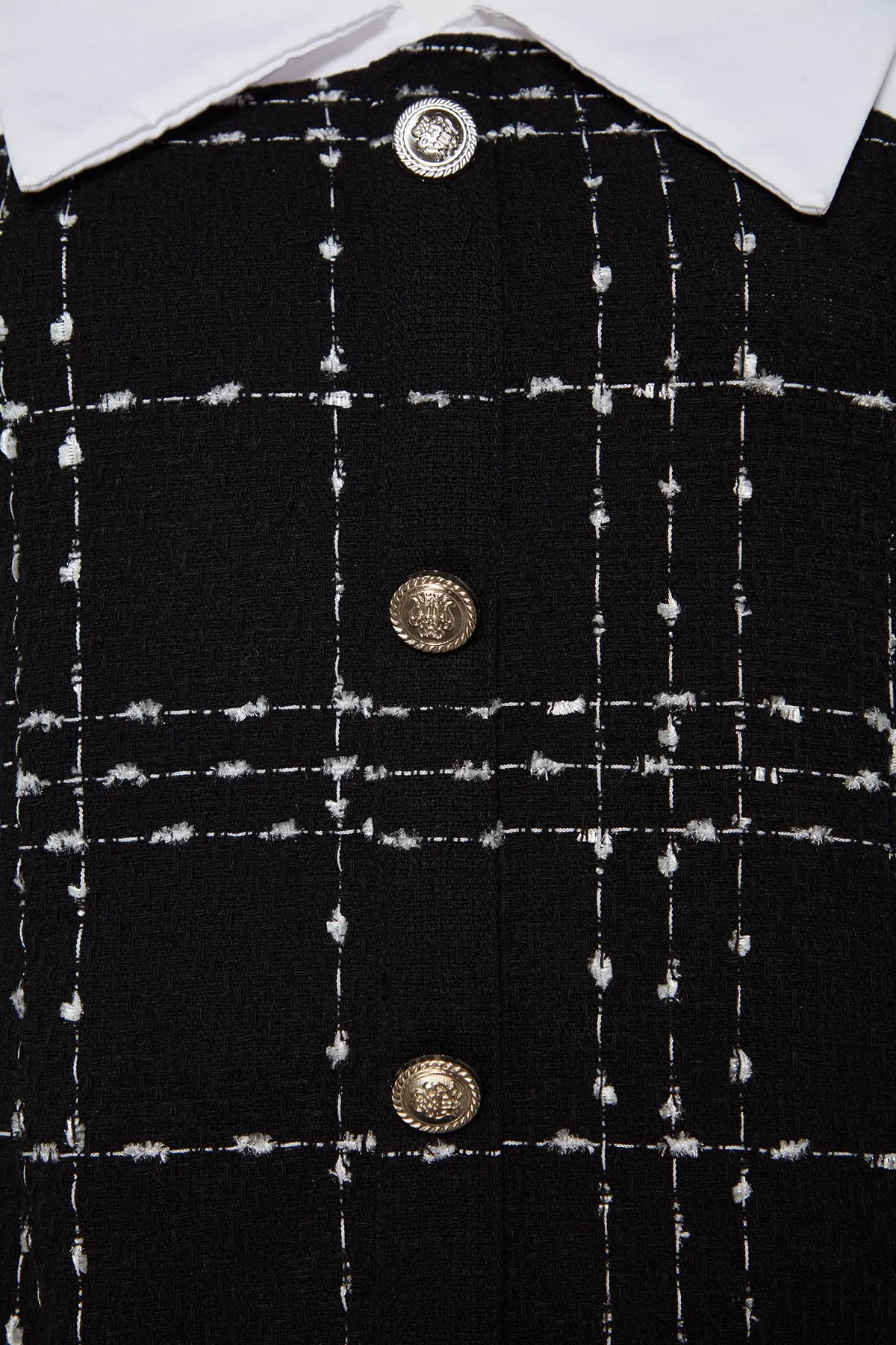 Trendyol Curve  Schwarzes Tweedkleid