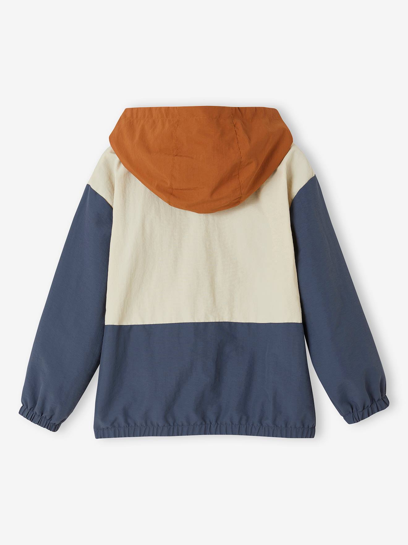 Vertbaudet Jungen Anorak, Colorblock-Style - blau