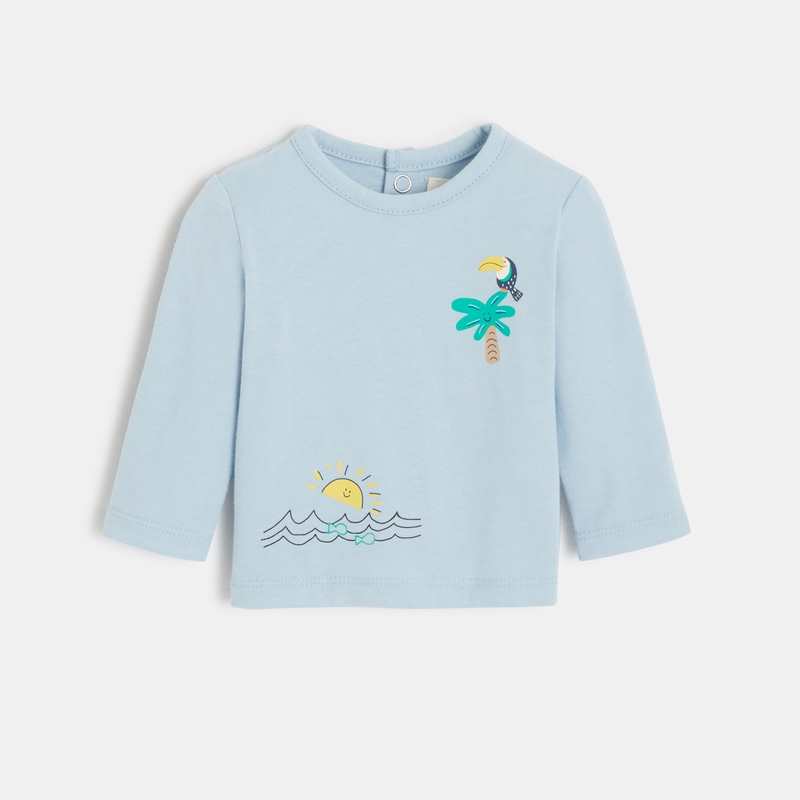 T-shirt bébé bleu tropical Catimini