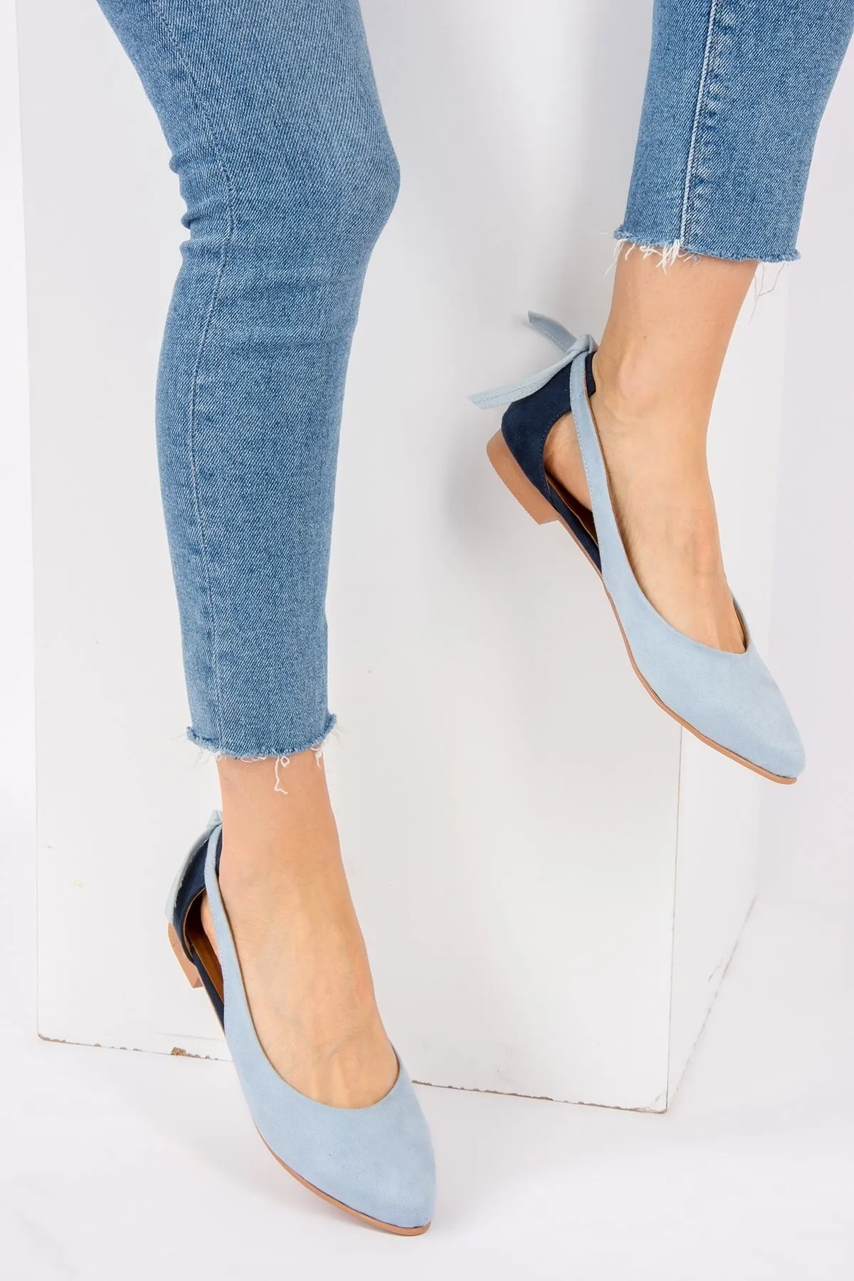 Fox Shoes  Blau/Marineblaue Damen-Ballerinas H726324002