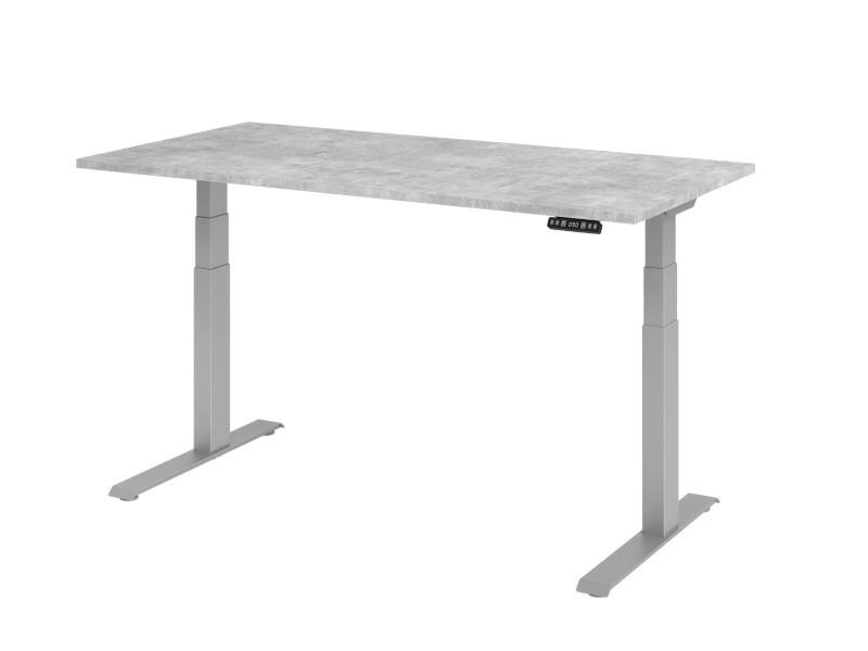 Hammerbacher Sitz-Stehschreibtisch VXDKB16/M/S Grau 1.600 x 800 x 1.290 mm