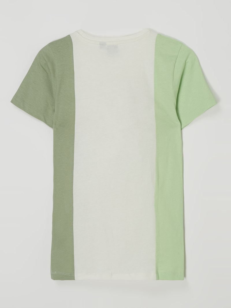 T-Shirt im Colour-Blocking-Design Modell 'Holt' in offwhite