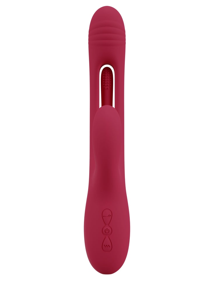 Sweet Smile Rabbitvibrator Rabbit Vibrator with G-Spot Stimulation in rot günstig kaufen 24 cm