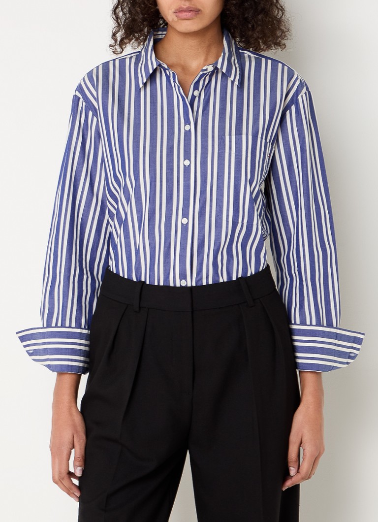 Tommy Hilfiger  Blouse met streepprint en borstzak