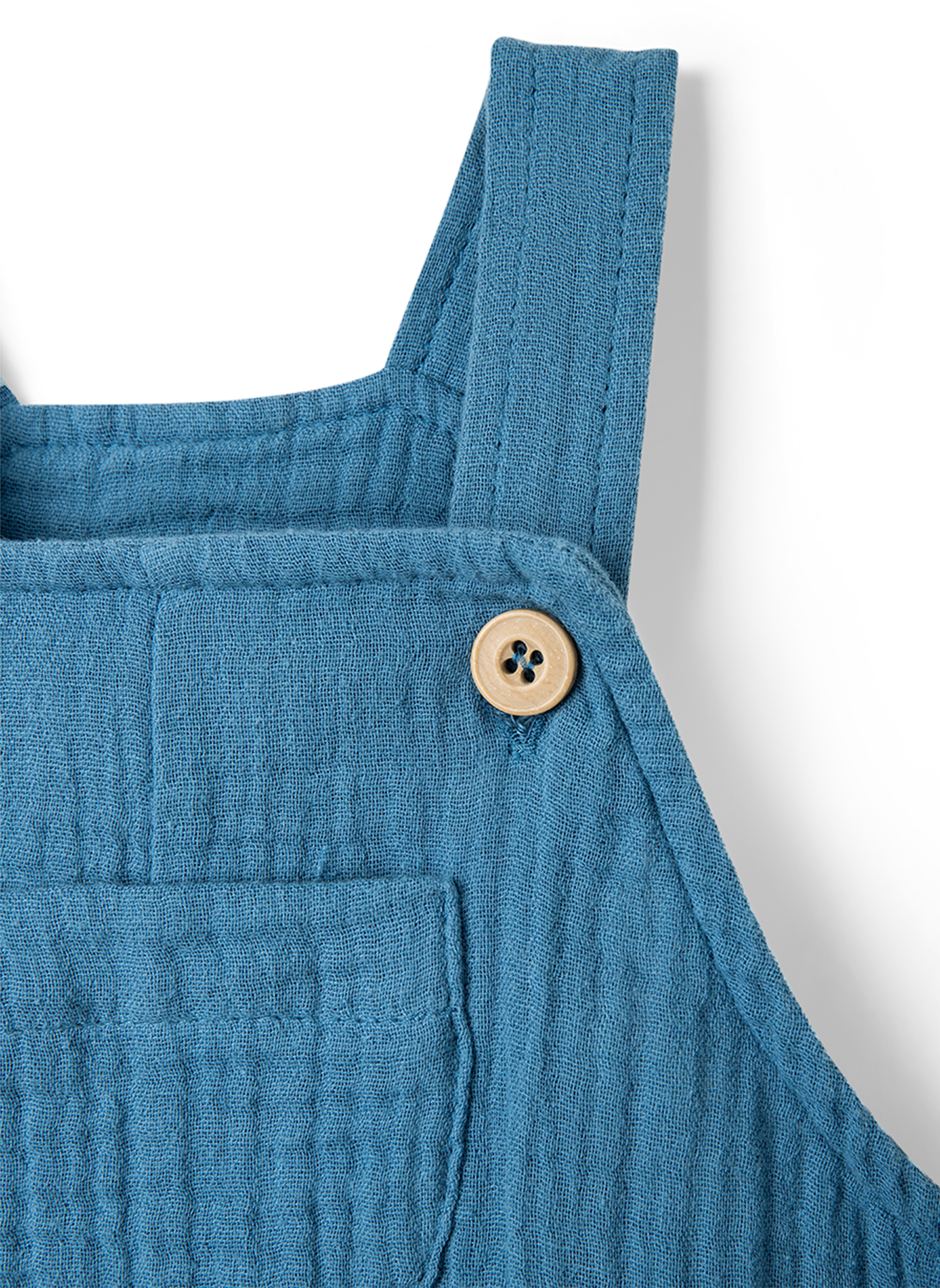 Jungen-Latzhose Blau aus Musselin