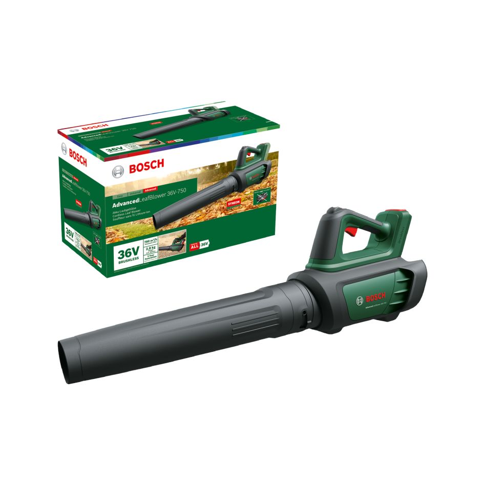 Soffiatore per foglie a batteria Bosch Green 06008C6001 AdvancedLeafBlower 36V-750 (batterie e caricabatterie esclusi, nella confezione)