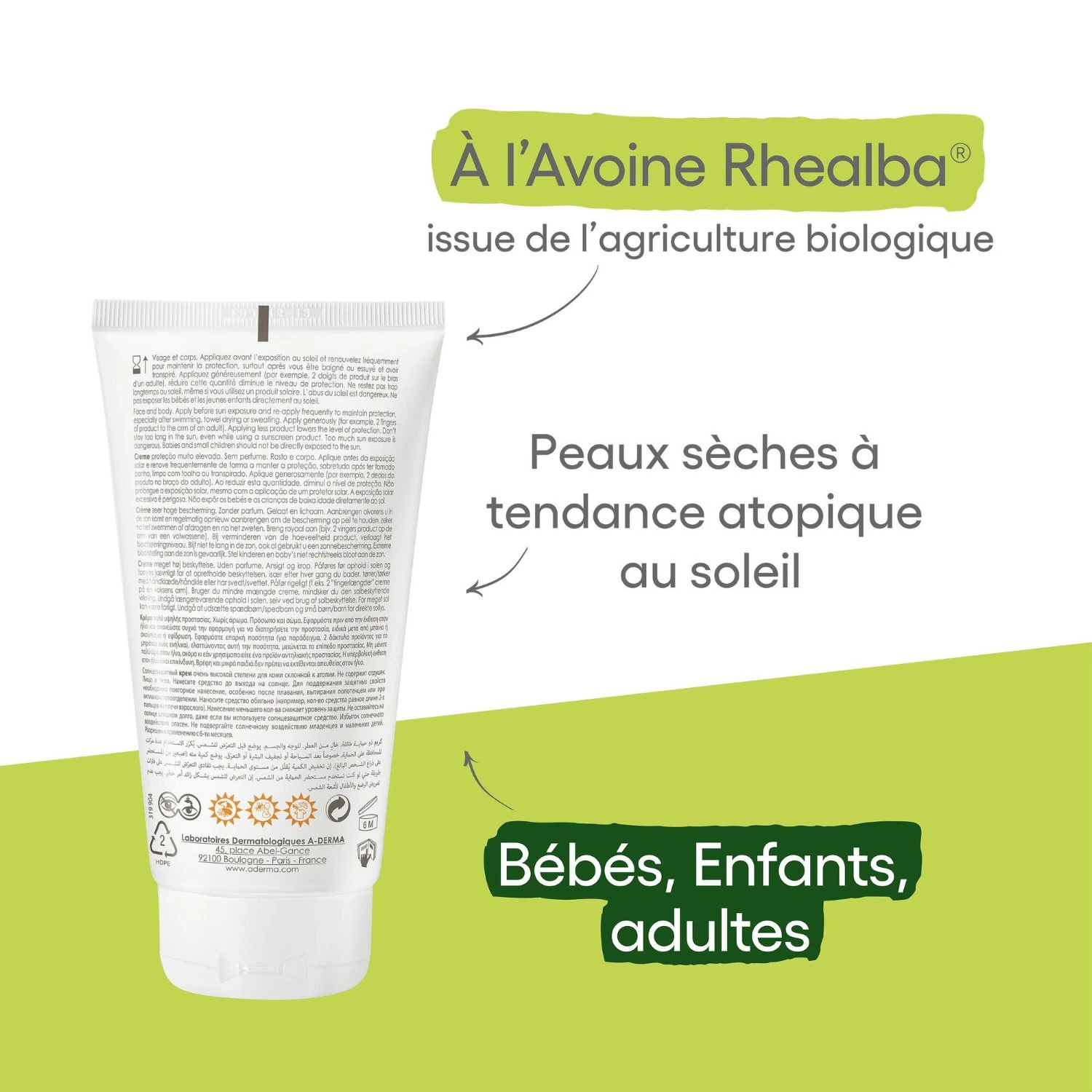 Krem przeciwsłoneczny A-DERMA SPF50+