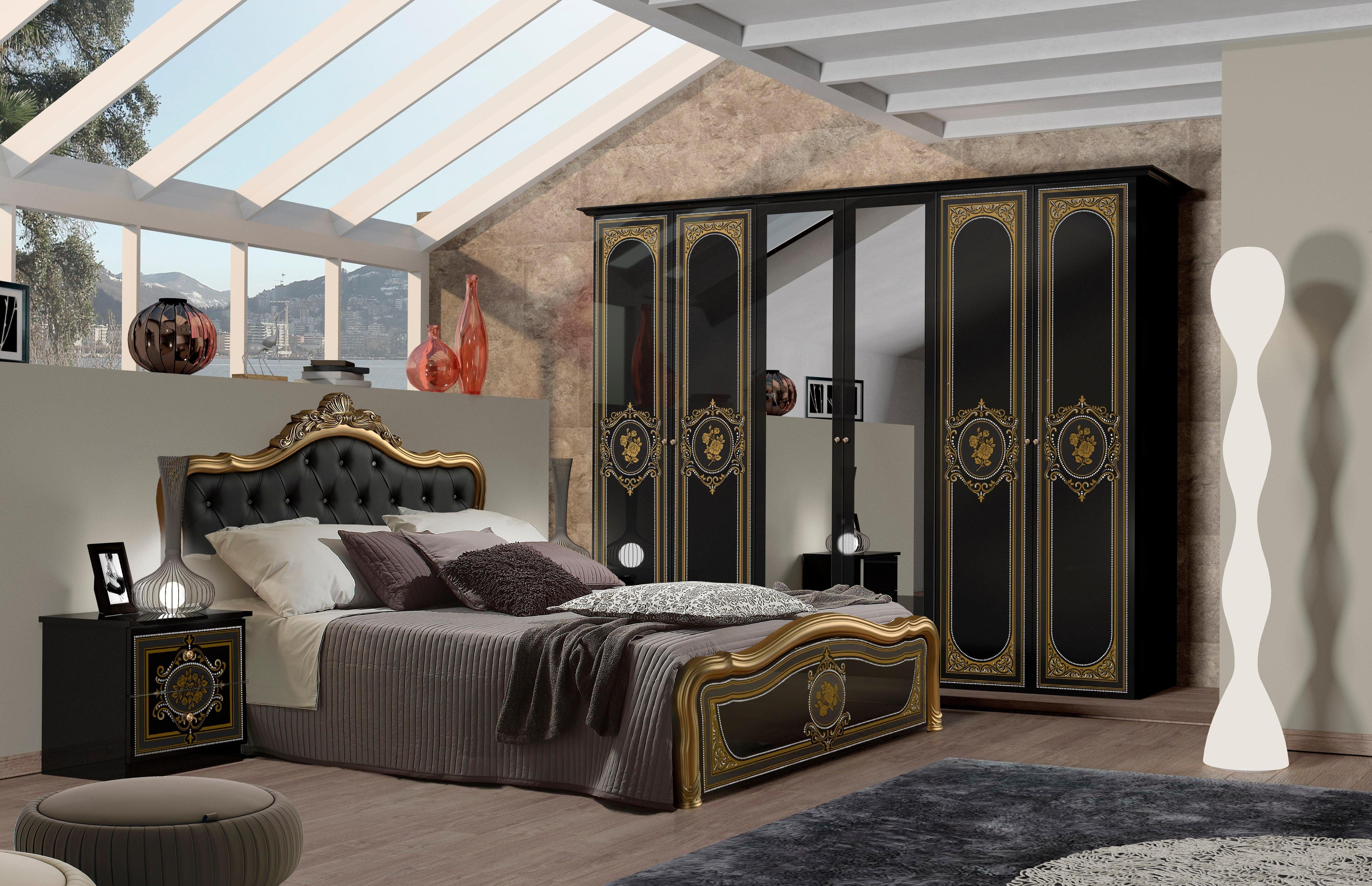 INOSIGN Schlafzimmer-Set ALICE, (4-St), mit gepolstertem Kopfteil