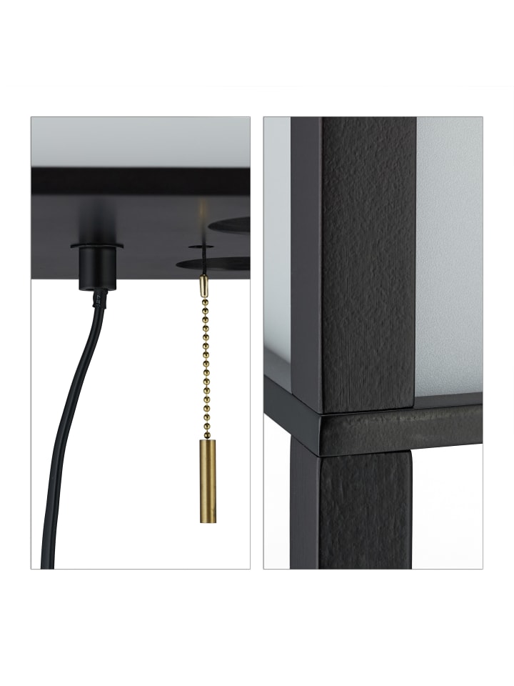 relaxdays Stehlampe in Schwarz - (B)26 x (H)161 x (T)26 cm günstig kaufen onesize