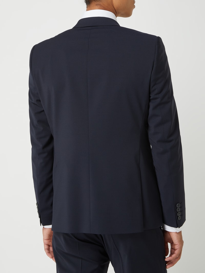 Extra Slim Fit 2-Knopf-Sakko mit Stretch-Anteil Modell 'Nate' in marineblau