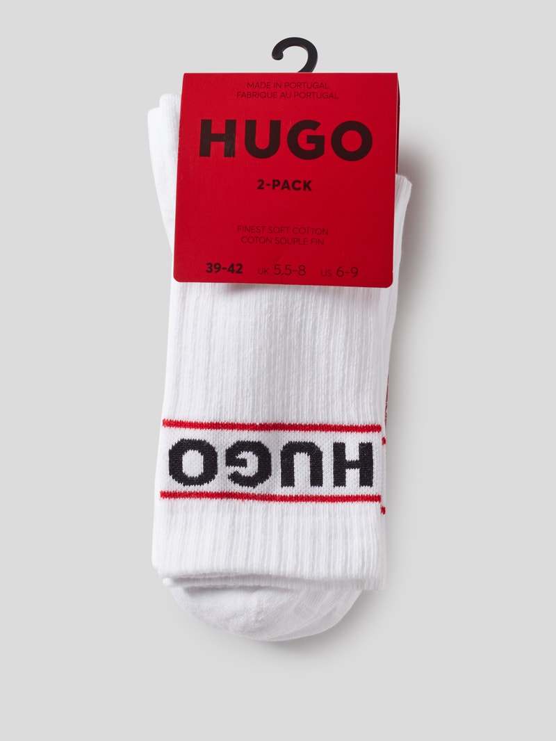 Socken mit Label-Print im 2er-Pack in weiß