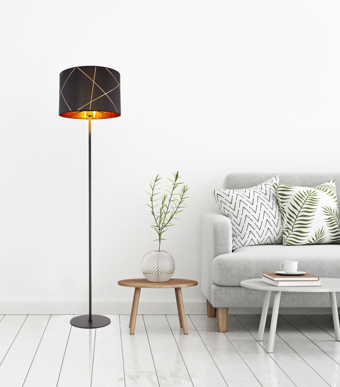 Globo Lighting - BEMMO - Stehleuchte Metall schwarz, 1x E27
