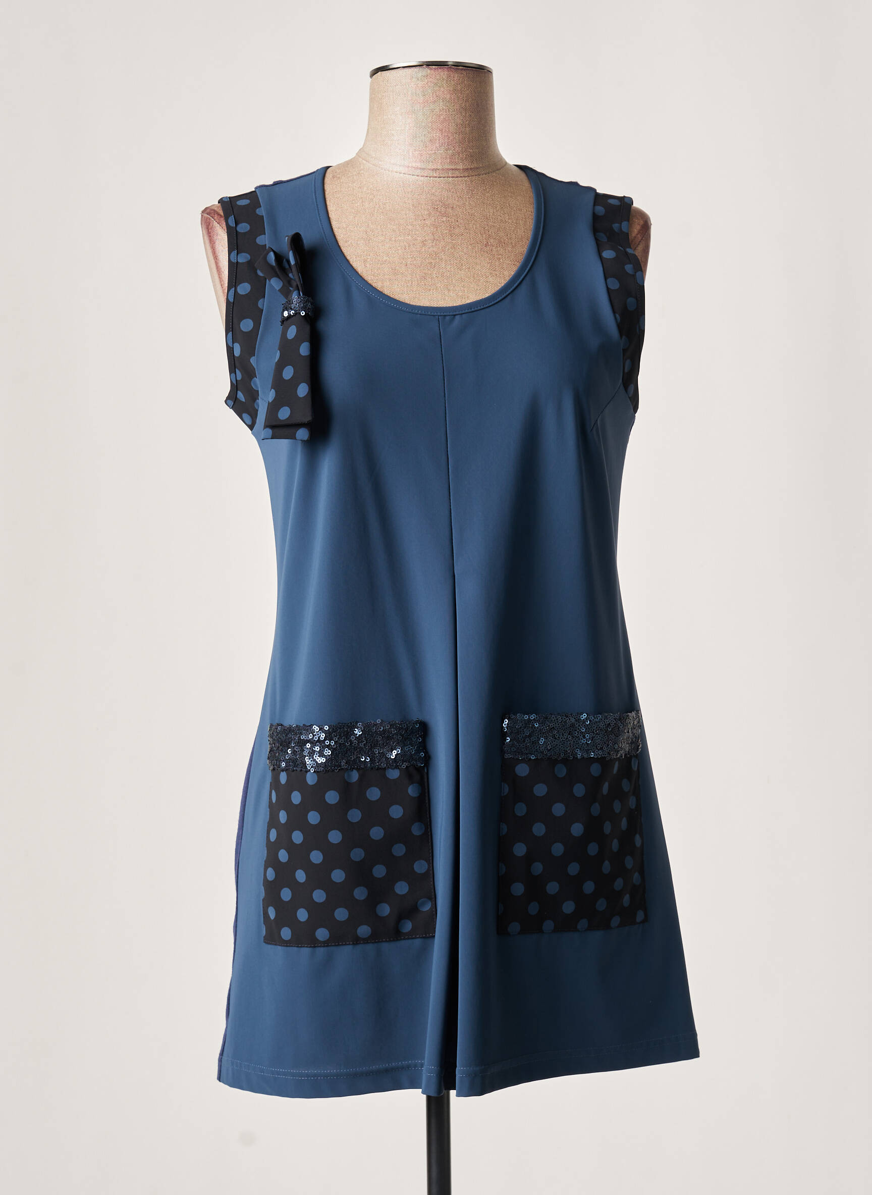 Meri Esca Tuniquesansmanche Femme couleur bleu