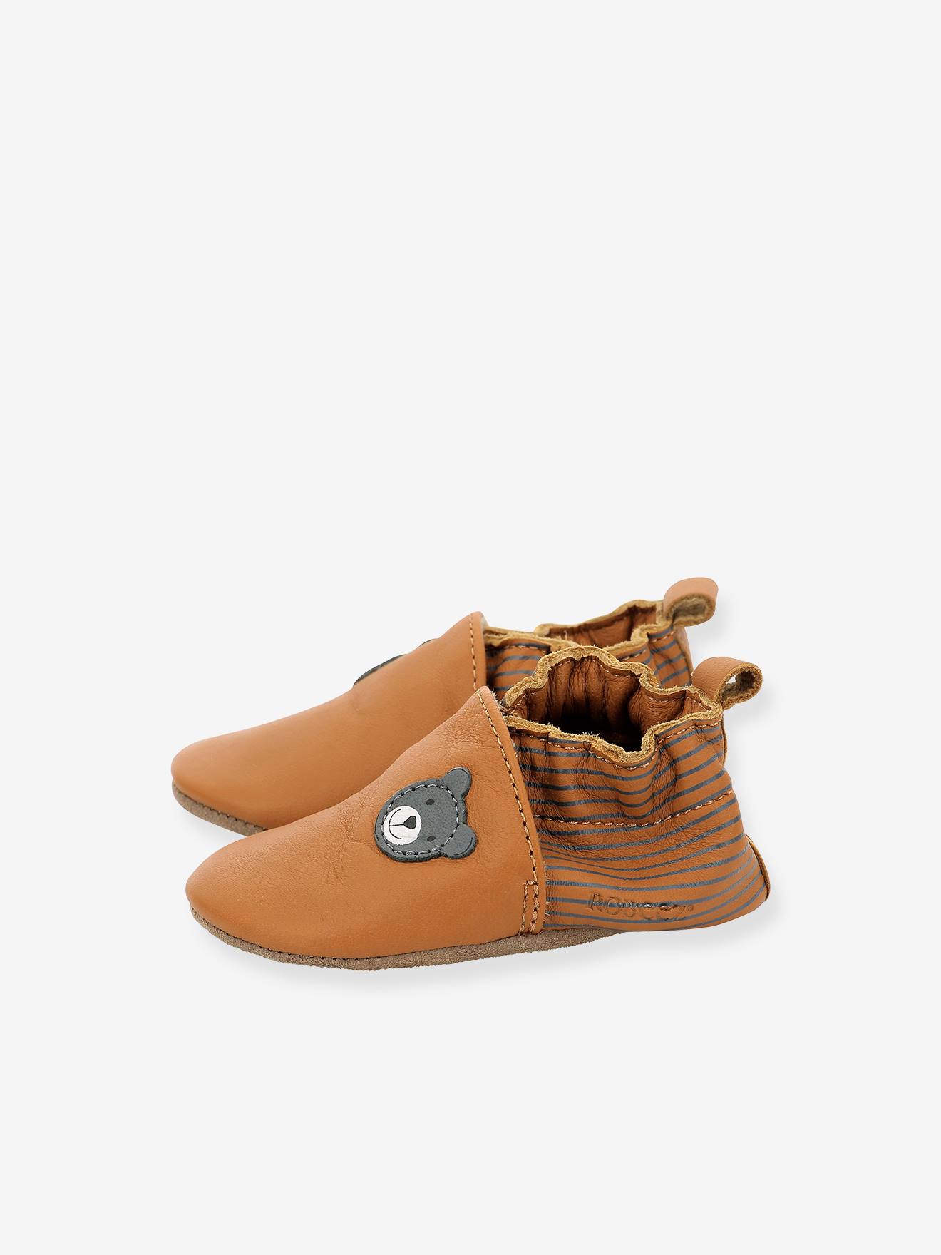 Robeez Baby Krabbelschuhe DOUBEAR ROBEEZ, pflanzlich gegerbt - camel