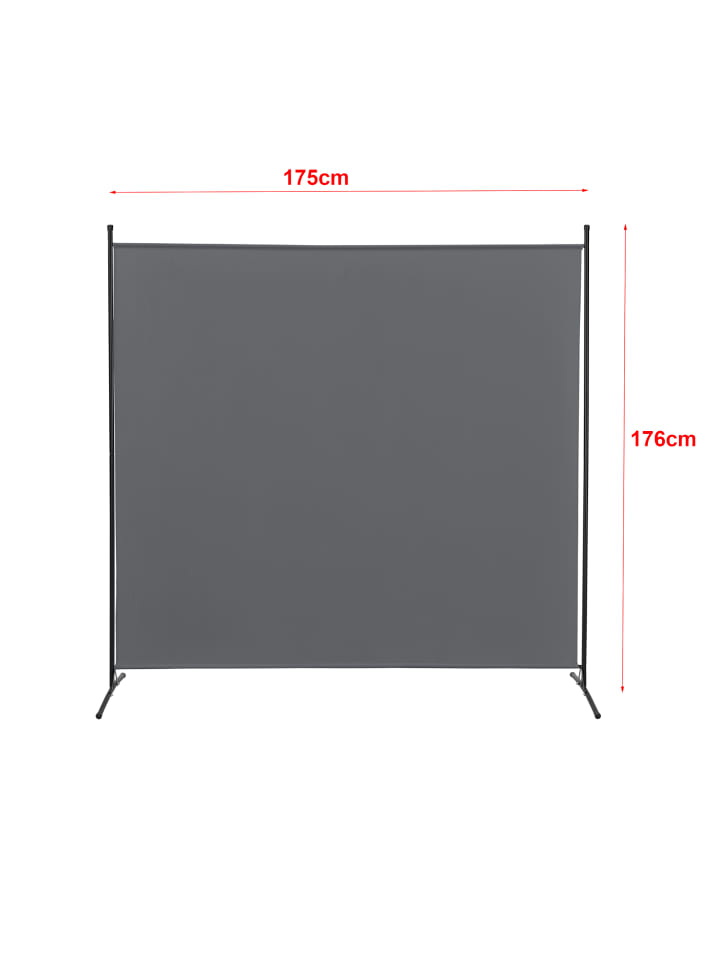 en.casa Raumteiler Tarazona in Grau (H)176cm (B)175cm günstig kaufen onesize