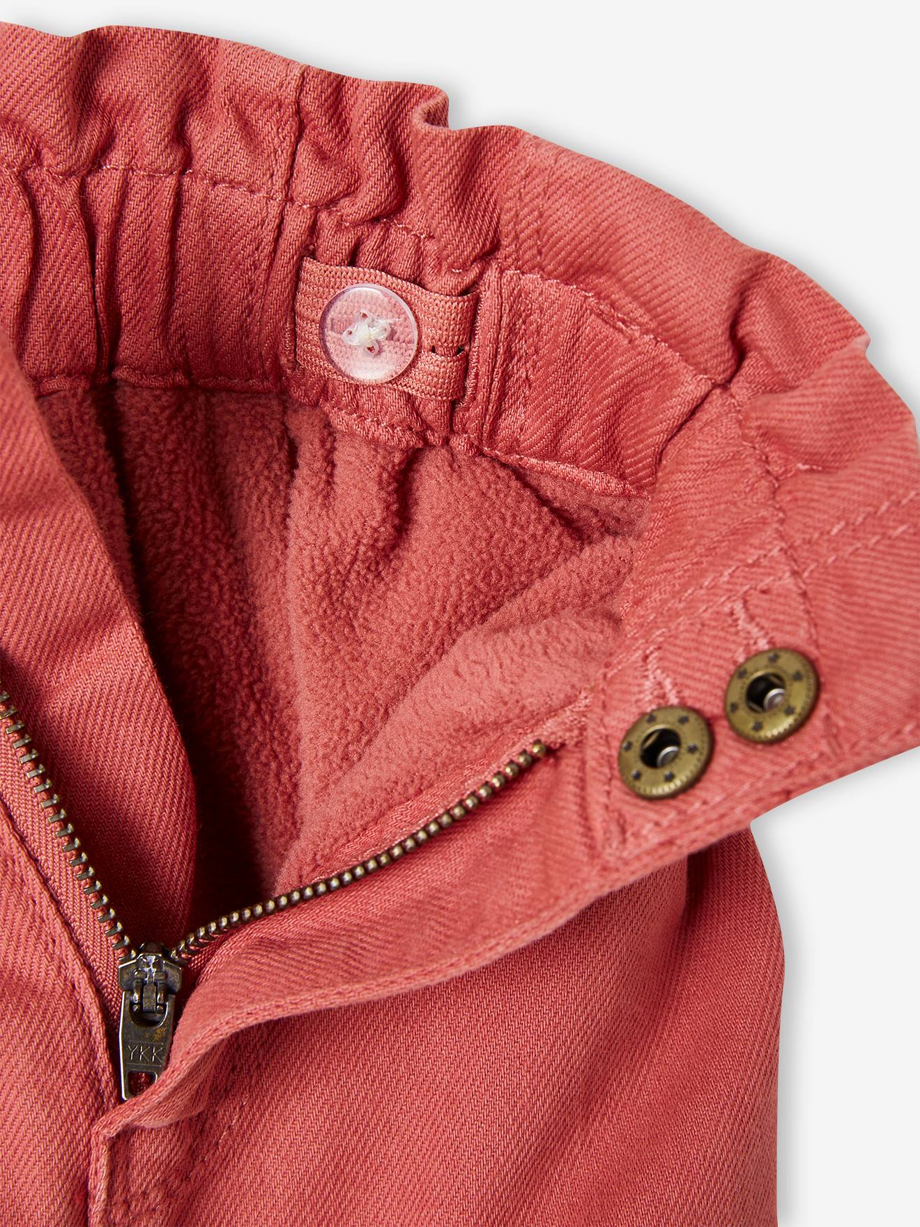 Vertbaudet Mädchen Thermohose mit Paperbag-Bund - nachtblau