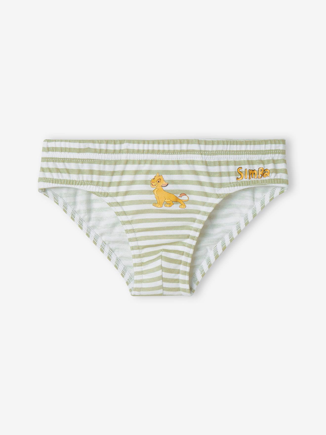 Lot de 5 slips garçon DS® Le Roi Lion vert clair imprime