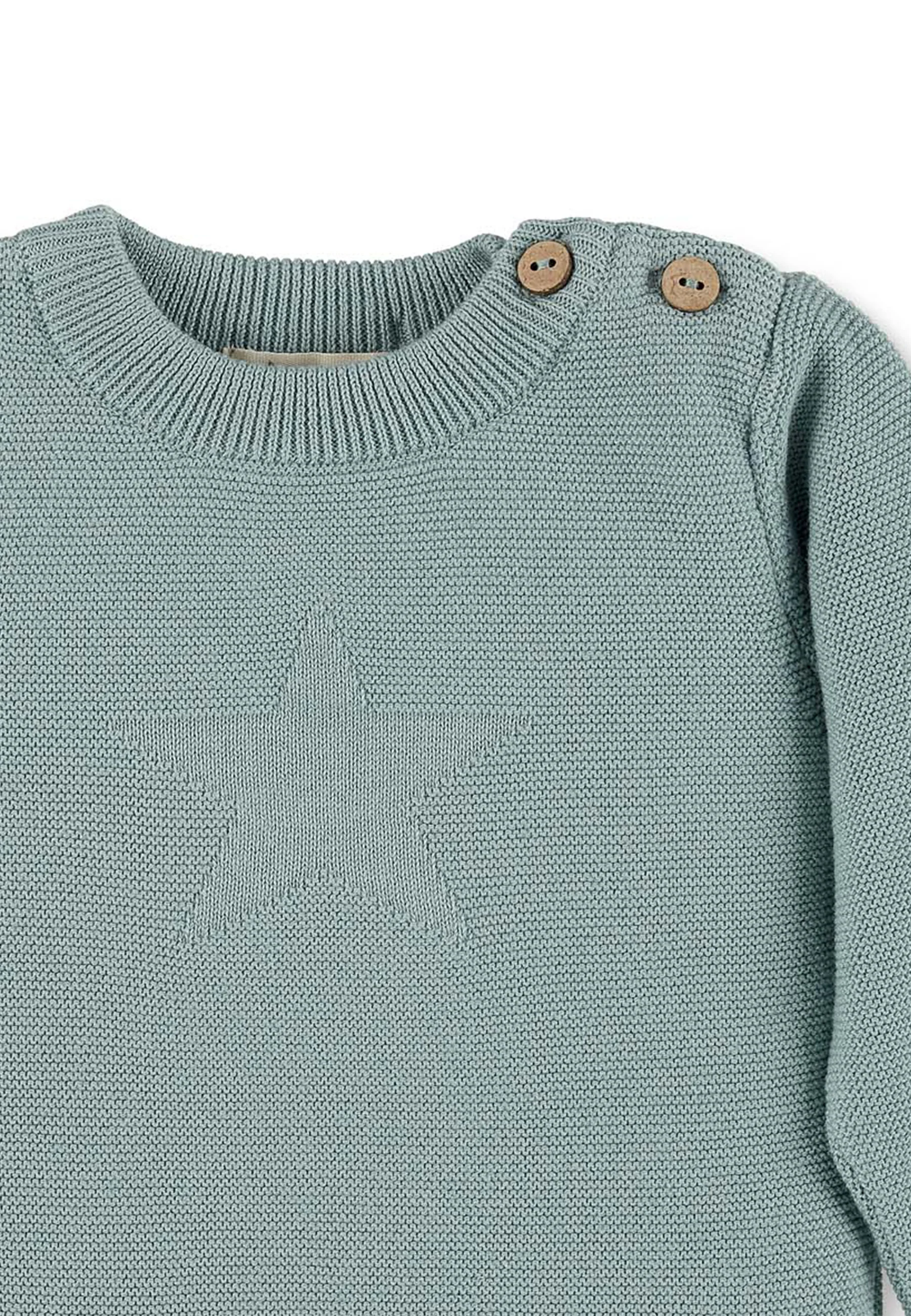 GOTS Strick-Pullover mit eingestricktem Stern