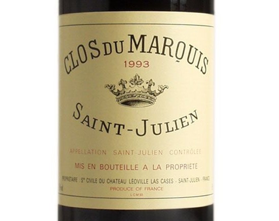 Clos du Marquis Rouge 1993, Second Vin du Château Léoville Las Cases Bordeaux Saint-Julien
